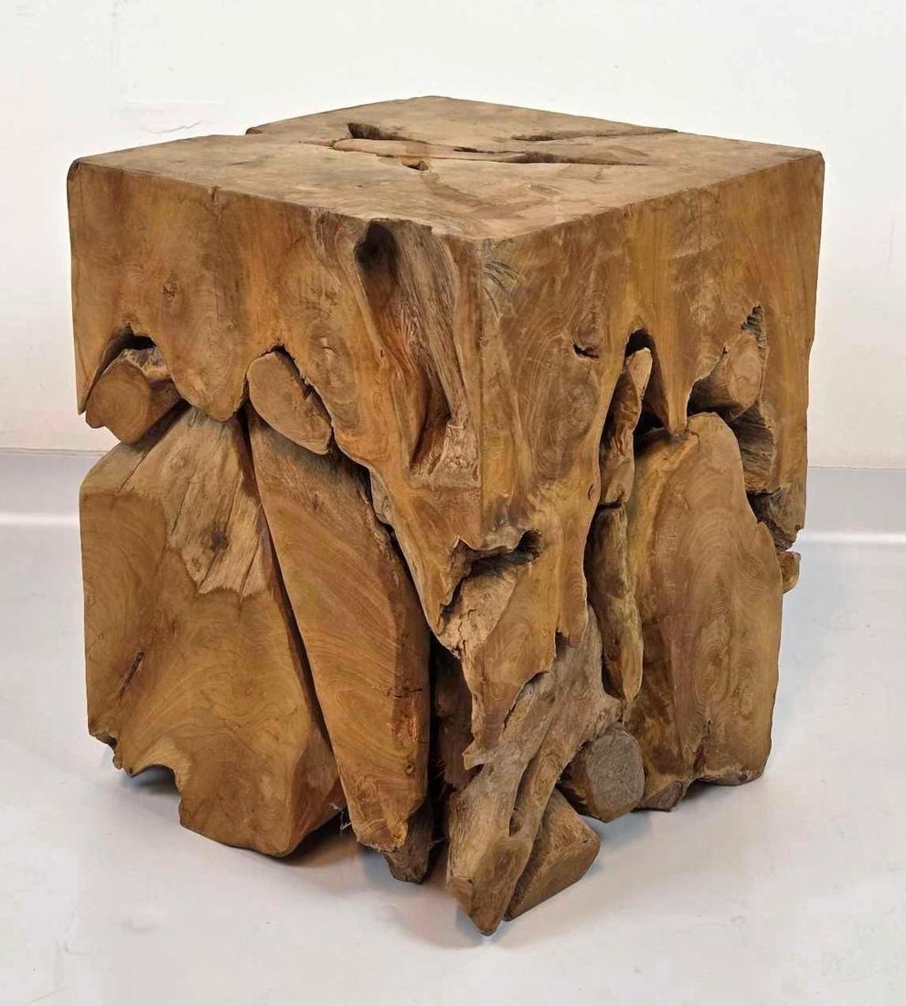 TWISTED TEAK ROOT SIDE TABLE - 4