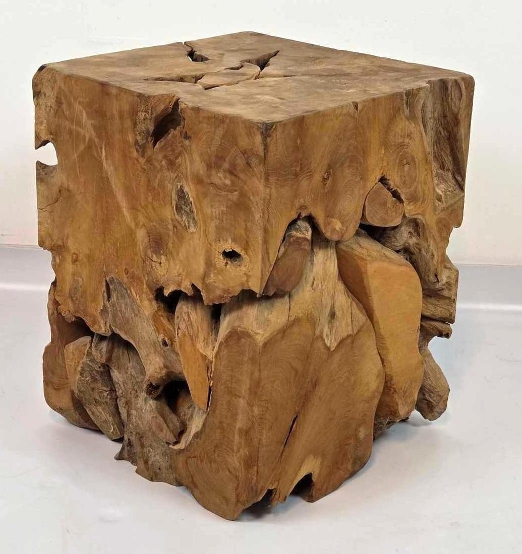 TWISTED TEAK ROOT SIDE TABLE - 5