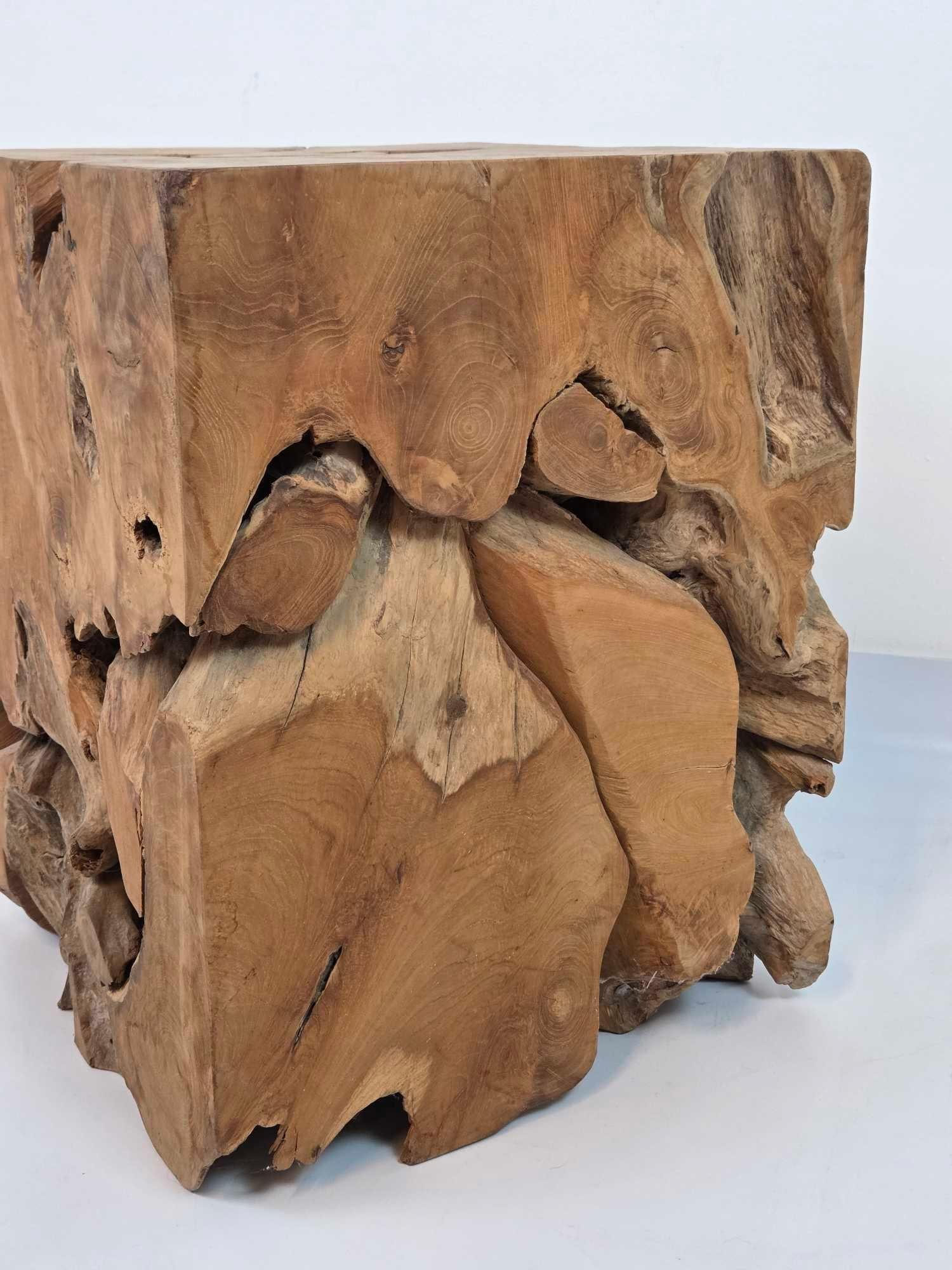 TWISTED TEAK ROOT SIDE TABLE - 7