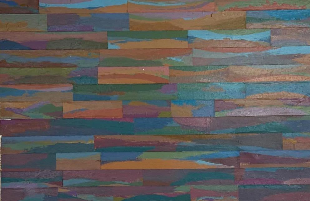 MEYER TANNENBAUM SIGNED MODERNIST COLORFUL ABSTRACT OIL PAINTING (1 of 8)