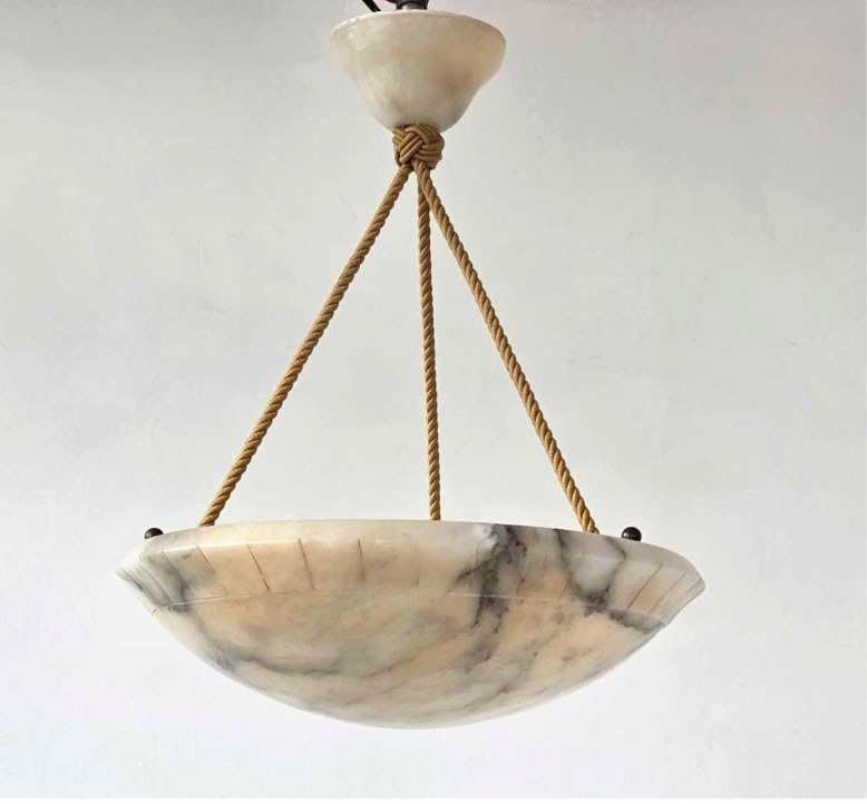 ALABASTER BOWL CHANDELIER (1 of 11)