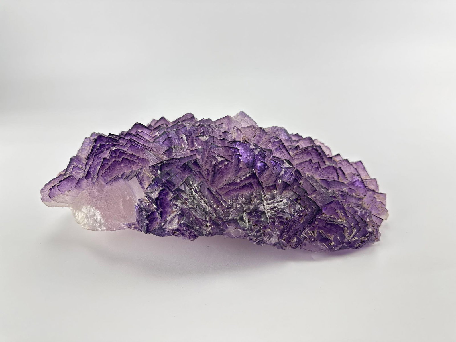 EXTRA LARGE IMPRESSIVE NATURAL PURPLE FLUORITE CRYSTAL CLUSTER SPECIMEN (1 of 4)