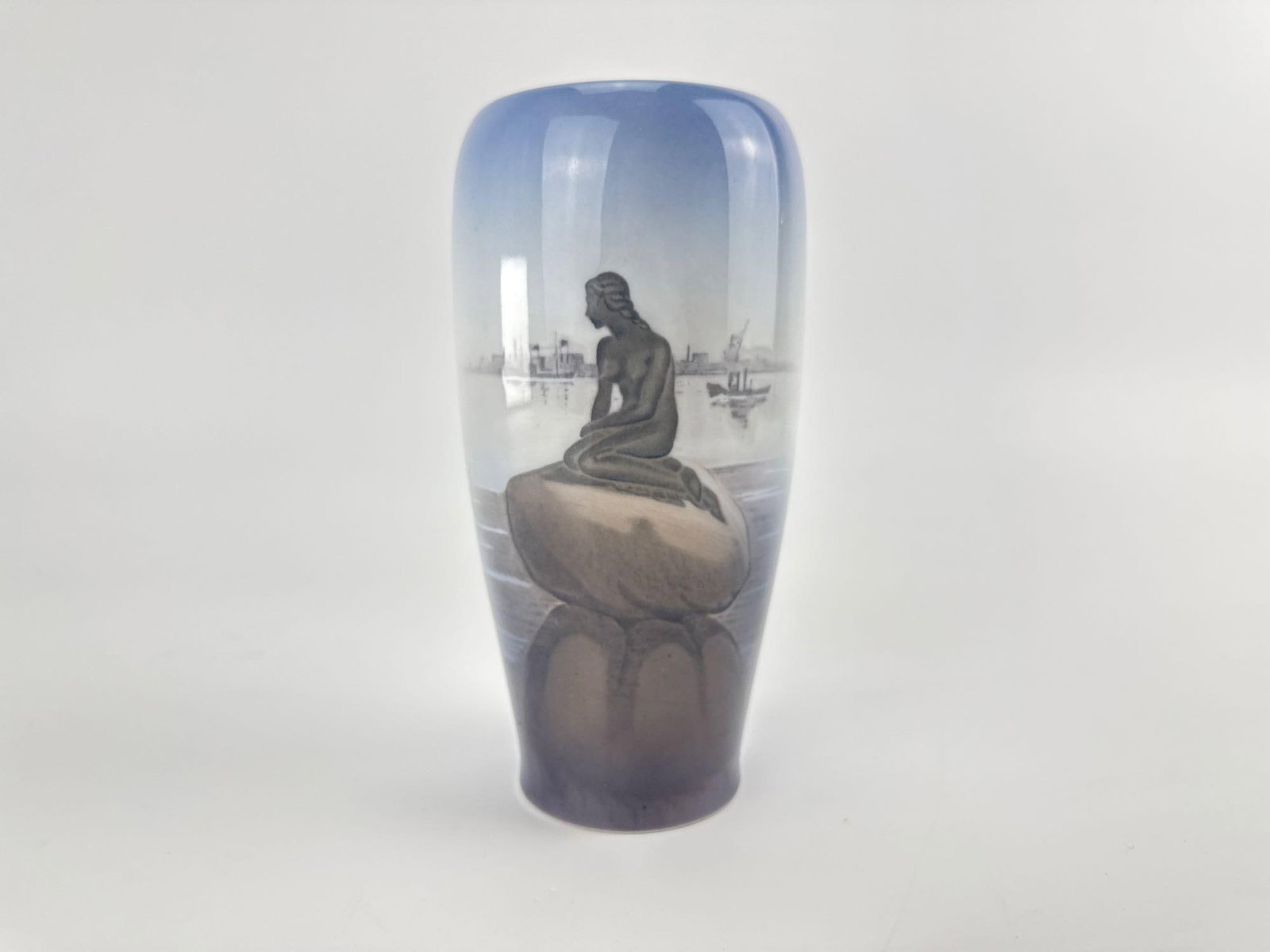 ROYAL COPENHAGEN LANGELINIE LITTLE MERMAID PORCELAIN SCENIC VASE (1 of 6)