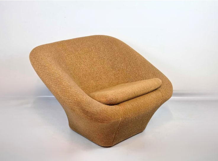 PIERRE PAULIN FOR ARTIFORT SQUARE MUSHROOM UPHOLSTERED MID-CENTURY MODERN LOUNGE CHAIR (1 of 13)