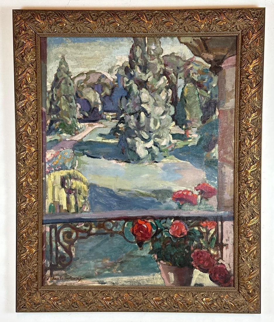 PYOTR PETROVICH KONCHALOVSKY RUSSIAN STILL LIFE OIL PAINTING GILT FRAME - 2