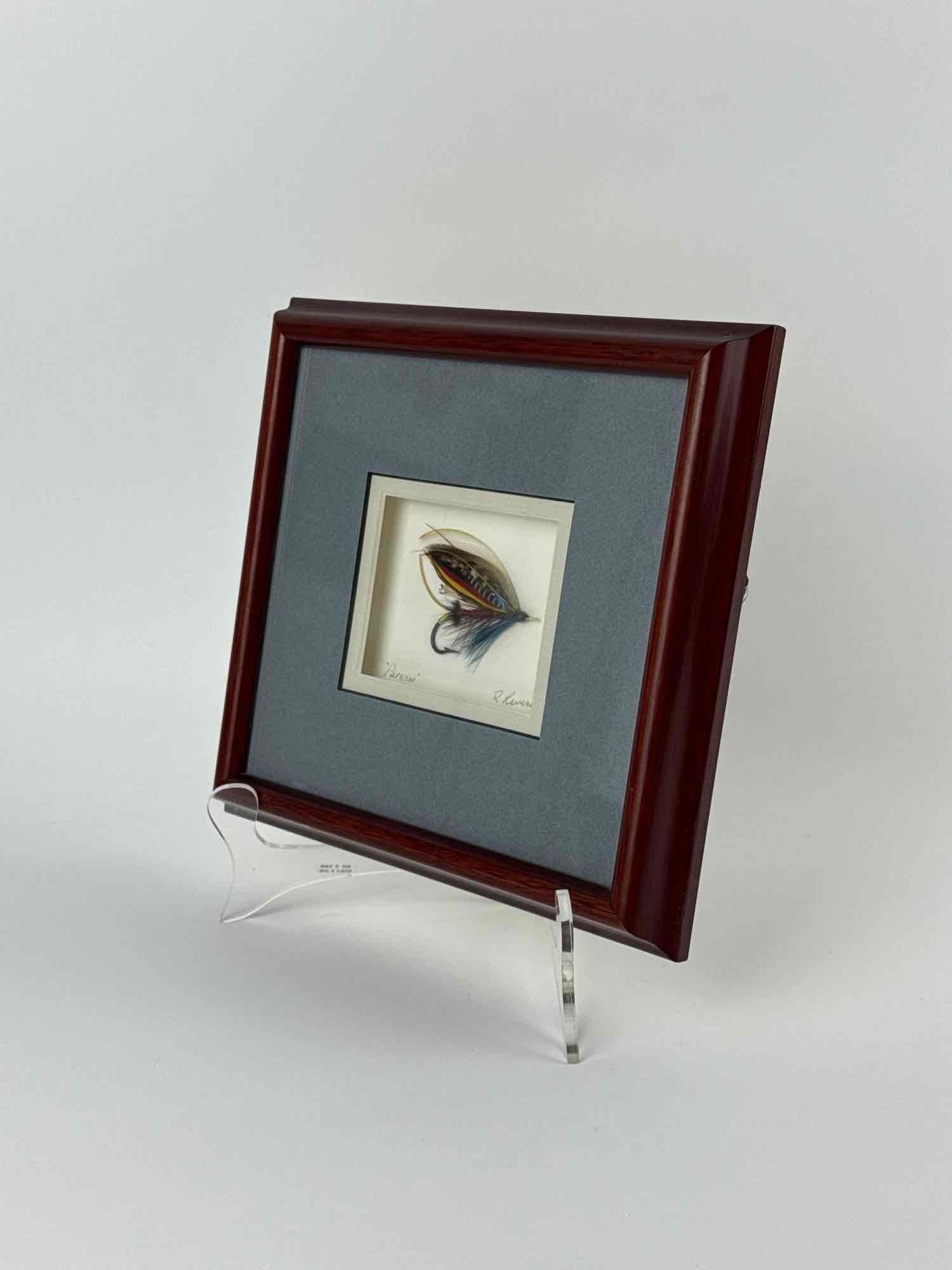 FRAMED CLASSIC SALMON FLY, "PARSON" PATTERN, SIGNED - 3