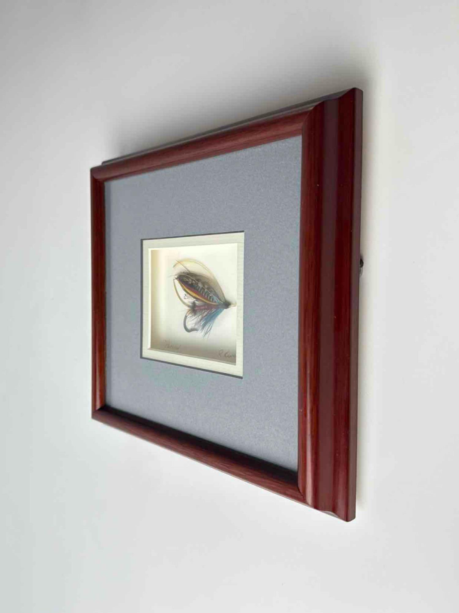 FRAMED CLASSIC SALMON FLY, "PARSON" PATTERN, SIGNED - 4