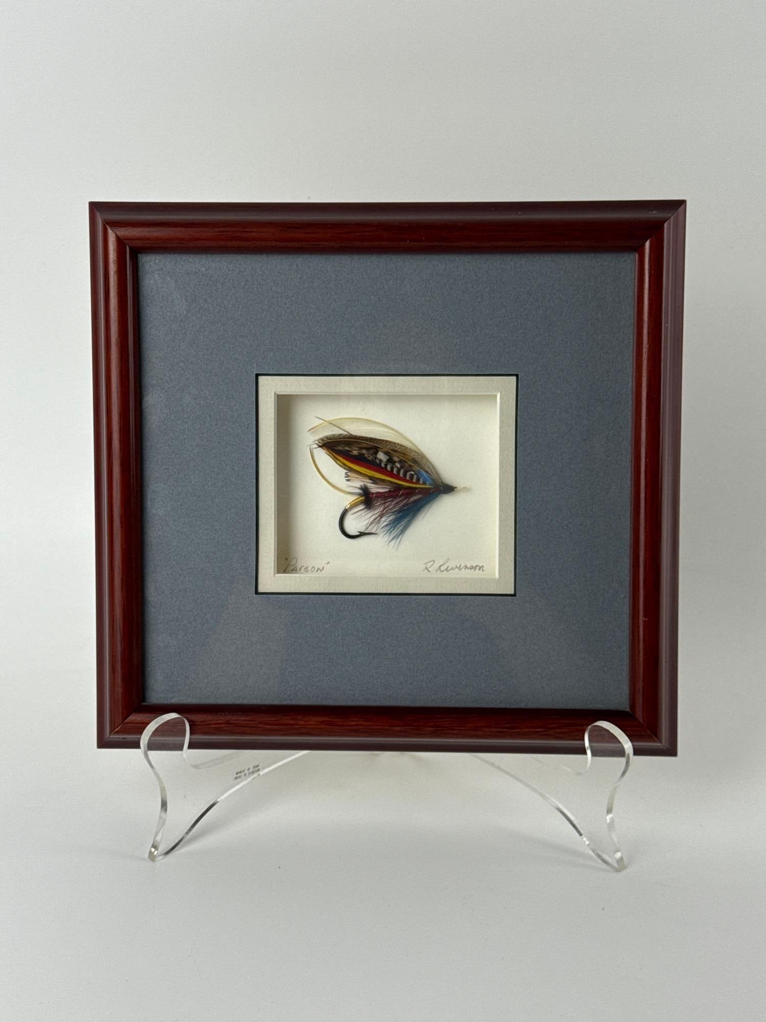 FRAMED CLASSIC SALMON FLY, "PARSON" PATTERN, SIGNED - 7