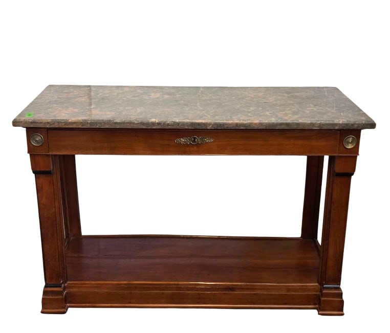 ANTIQUE EMPIRE MARBLE TOP CONSOLE (1 of 20)