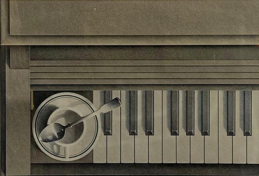 HUGH KEPETS (AMERICAN, B. 1946) HAND-SIGNED & NUMBERED "DEMITASSE" PRINT (1 of 7)