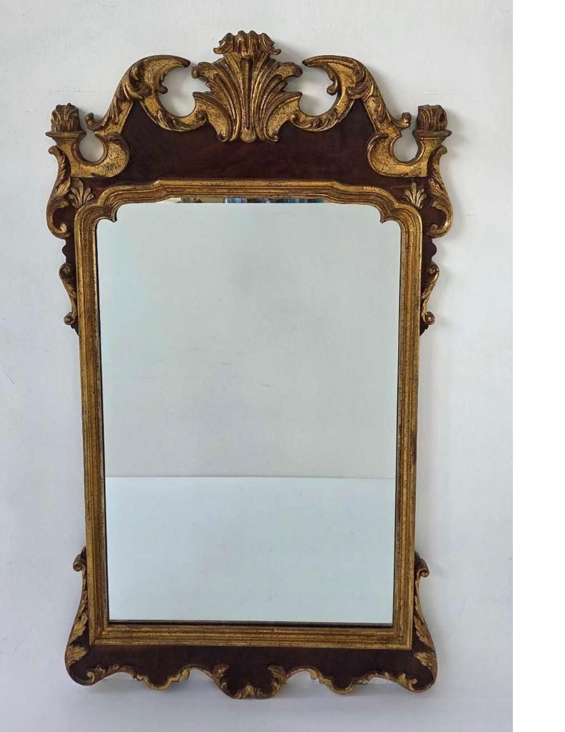 LA BARGE PARCEL GILT WOOD MIRROR (1 of 10)