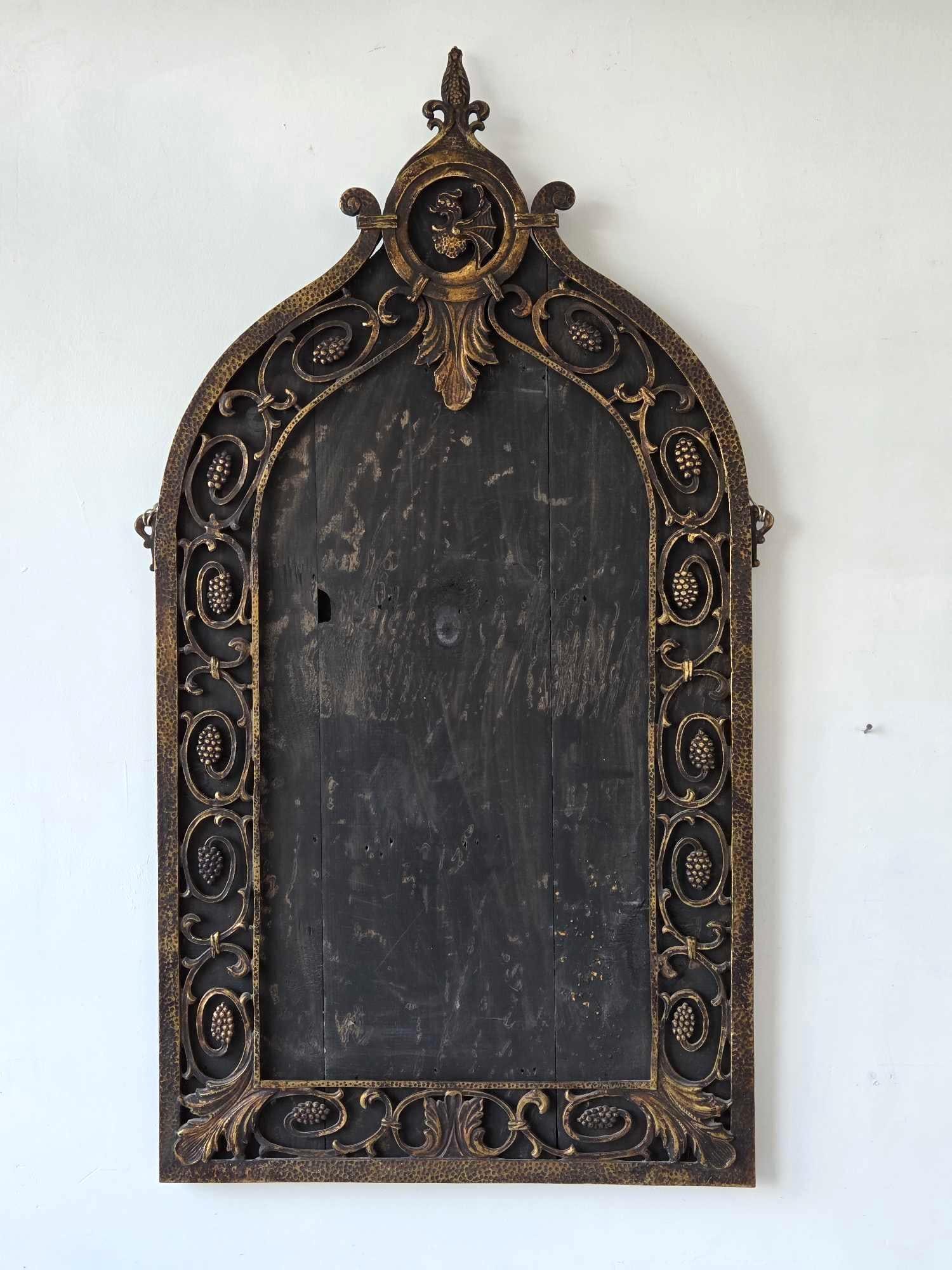OSCAR BACH ATTR. BRONZE ARCHED MIRROR FRAME (1 of 8)