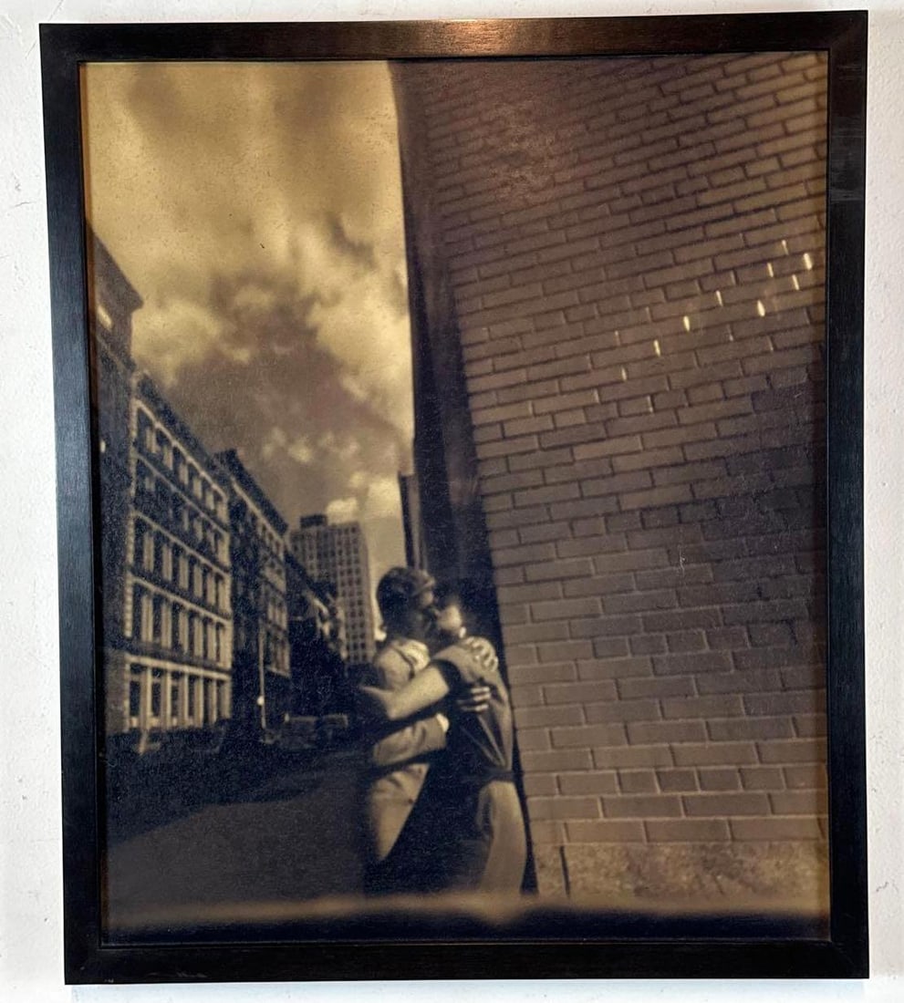 BARBARA ESS SEPIA PINHOLE PHOTOGRAPH: Sepia-toned pinhole photograph Approximate Dimensions: Frame: 23.5" x 19.5" ; frame 25.5" x 21.5" Artist or Maker: Barbara Ess (American, 1944-2021) Provenance: A New York Gallerist an