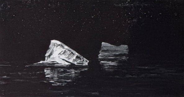 EMMA STIBBON RA NIGHT ICE INTAGLIO ED 6/25: Signed intaglio print by the Royal Academician, accompanied by a certificate of authenticity Approximate Dimensions 8.5” x 16”; frame 11.5” x 19" Artist or Maker: Emma Stibbon RA