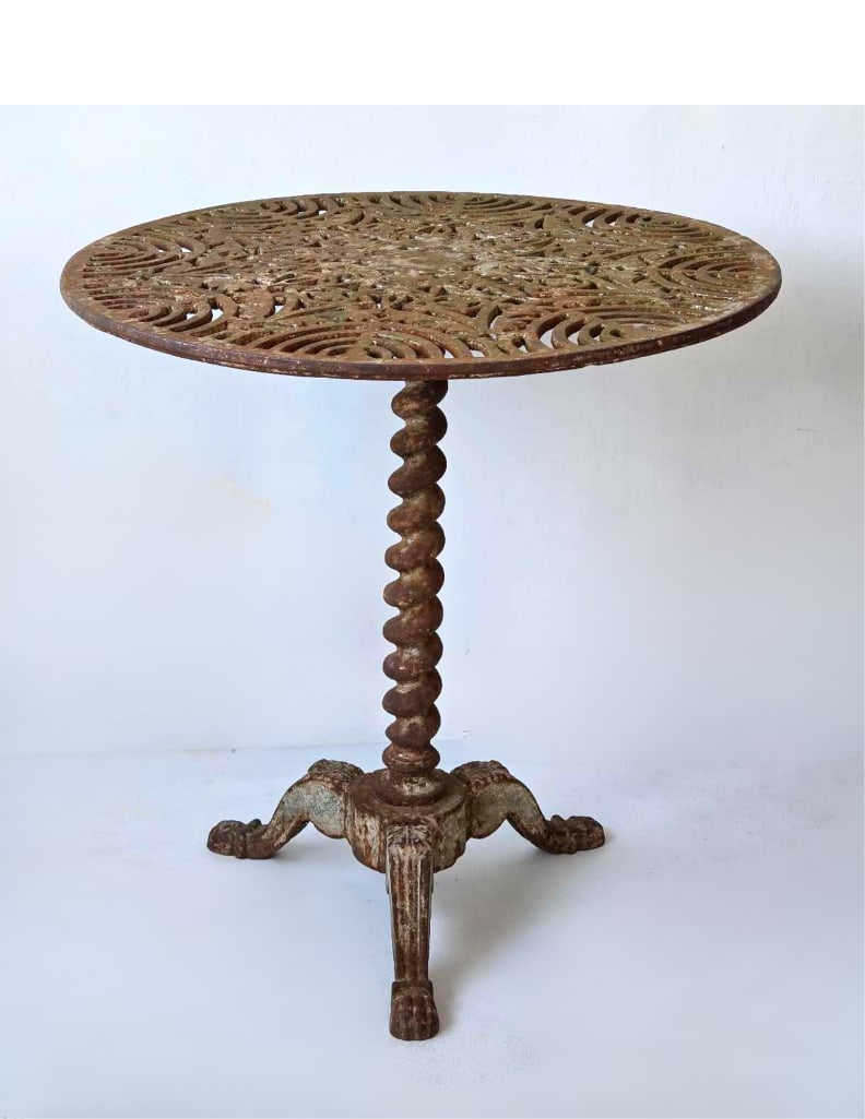 ANTIQUE CAST IRON BISTRO / CENTER TABLE (1 of 11)