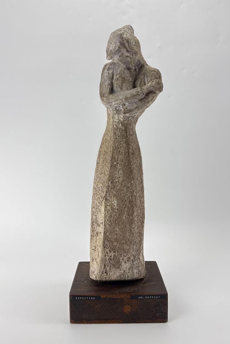 WILLIAM HUPPERT "EXPECTING" CARVED STONE FIGURE (1 of 8)
