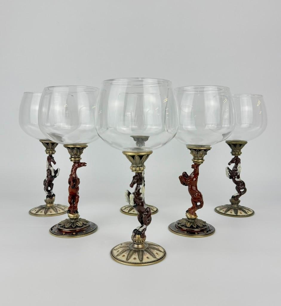 SET OF 6 CASTHORSE STEM WINE GLASSES (1 of 13)