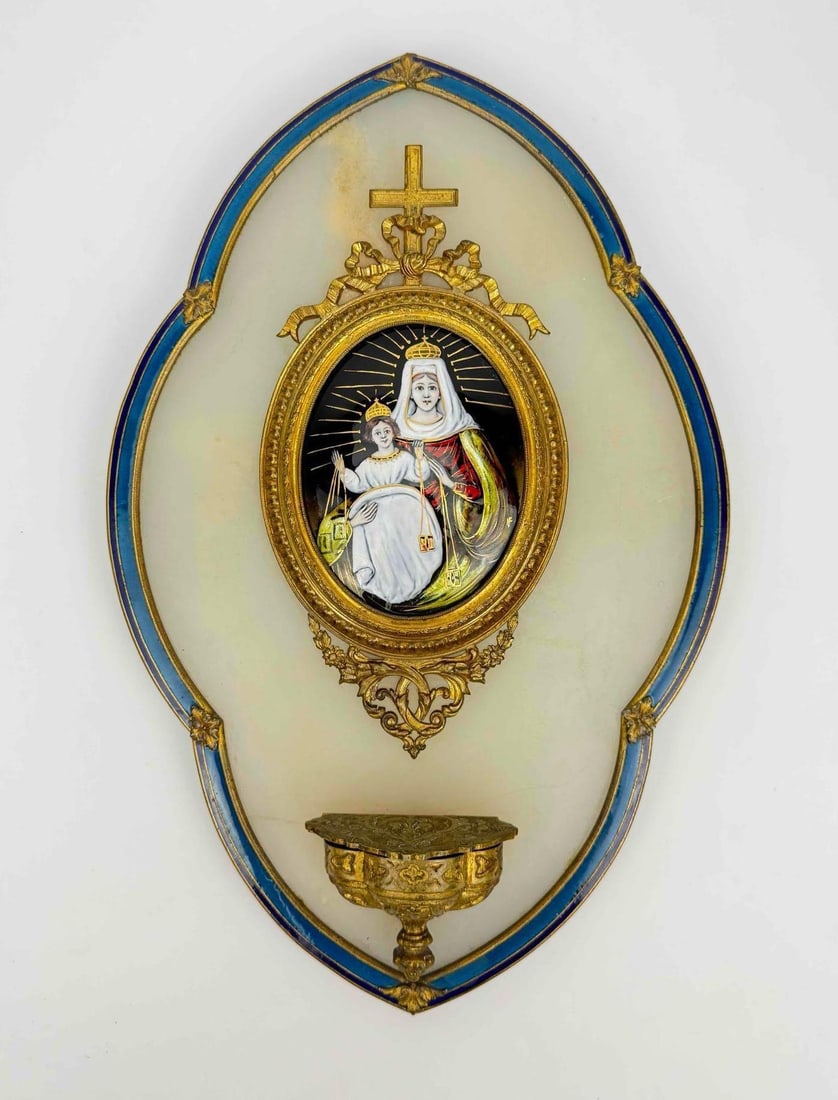 ANTIQUE FRENCH HOLY WATER FONT (1 of 9)