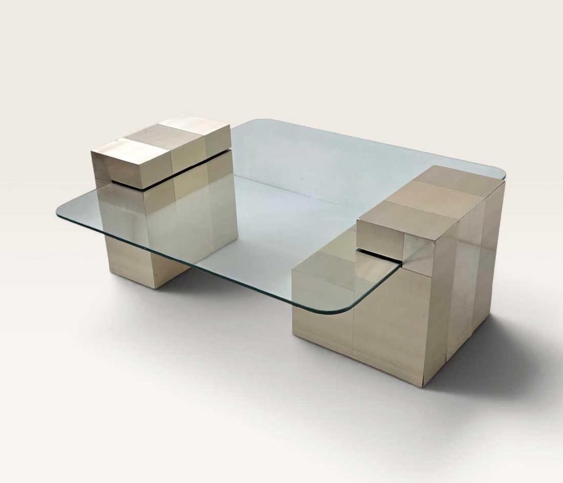 CITYSCAPE FLOATING COCKTAIL TABLE IN THE MANNER OF PAUL EVANS (1 of 19)