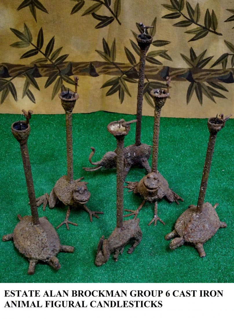 GROUP OF 6 FIGURAL CANDLESTICKS (1 of 1)