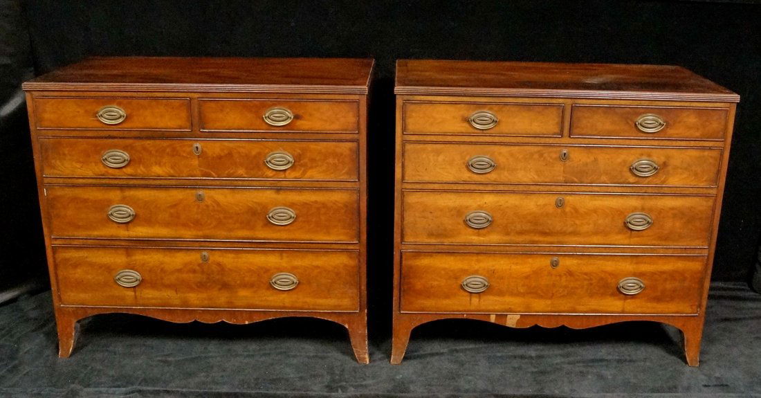 PR. MAHOGANY 5 DRAWER CHESTS (1 of 5)
