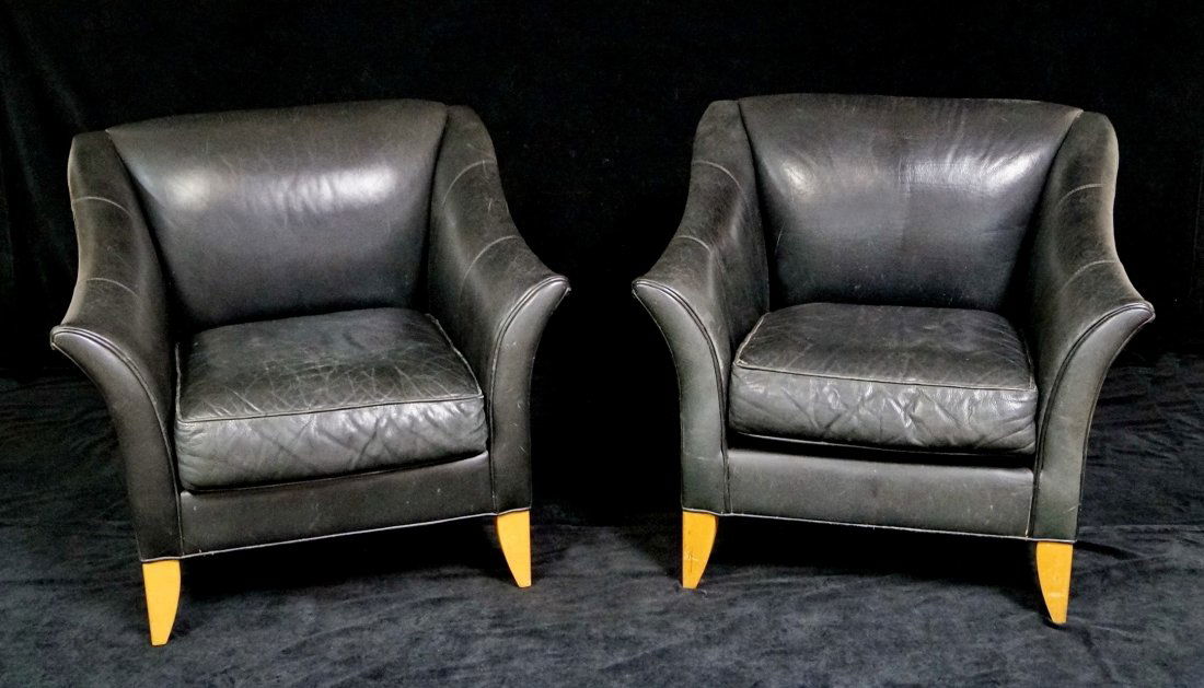 PR. BLACK LEATHER CHAIRS (1 of 6)