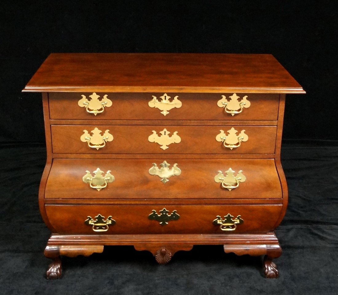 BAKER BOMBE CHEST OF DRAWERS (1 of 4)