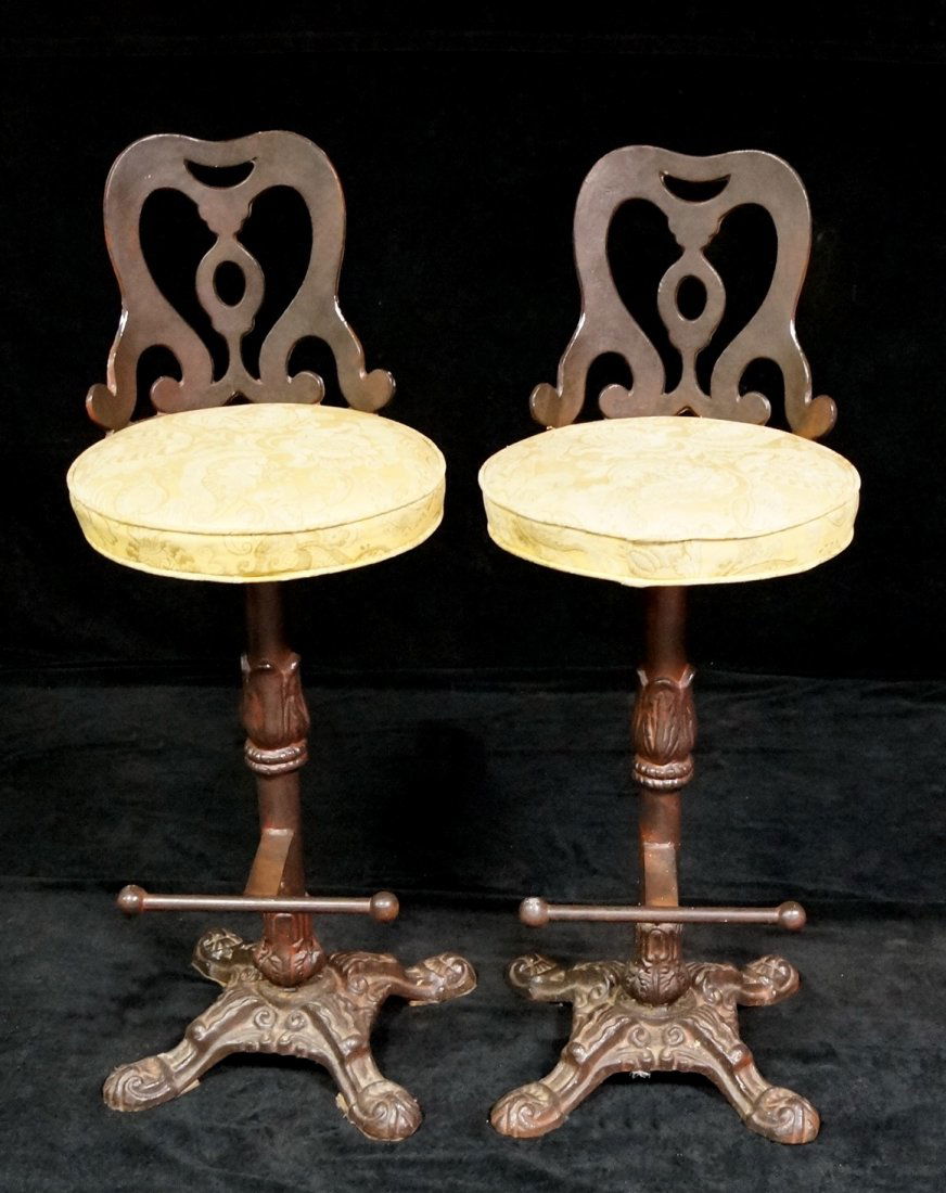 PR. VICTORIAN CAST IRON  STOOLS (1 of 3)
