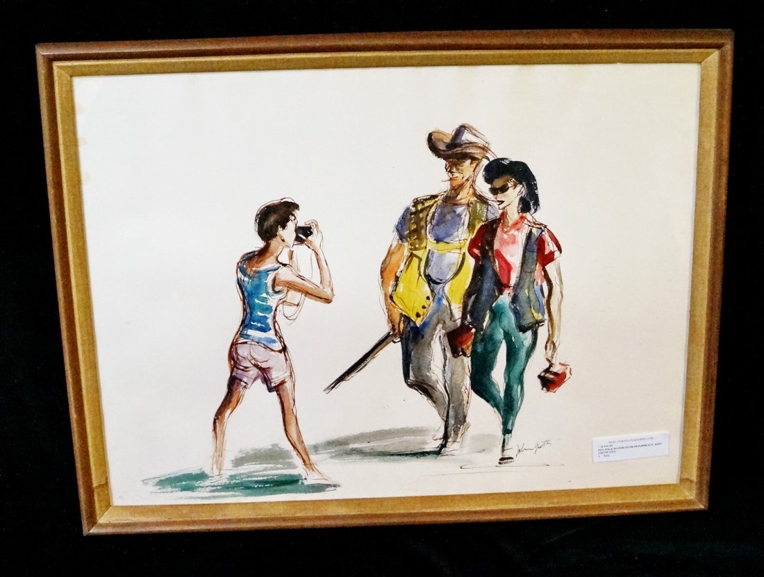 WATERCOLOR SGN. JOHN GROTH: WATERCOLOR ON PAPER SGN. JOHN GROTH 23X31"