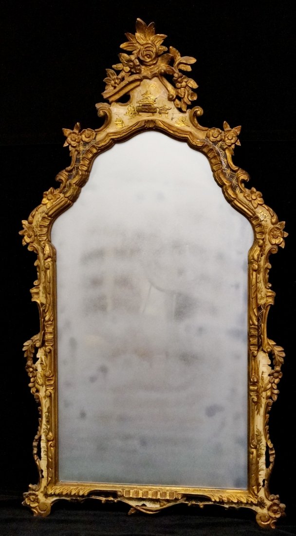 CHINOISERIE DECORATED MIRROR (1 of 2)