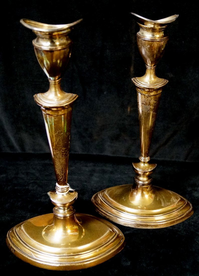 PR. ENGLISH SILVER CANDLESTICKS (1 of 2)