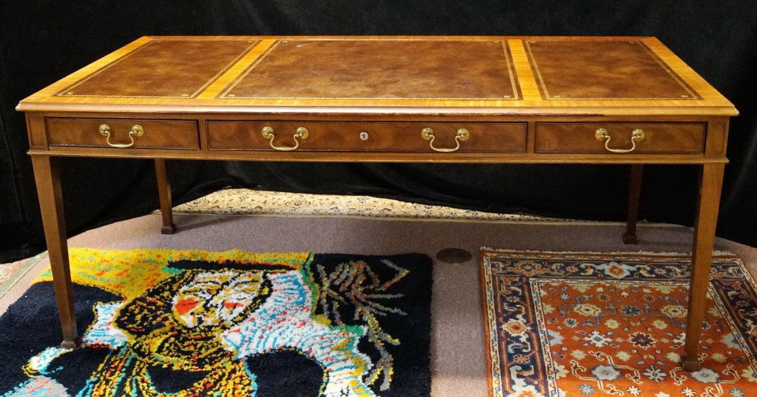 BAKER LEATHER TOP DESK (1 of 8)