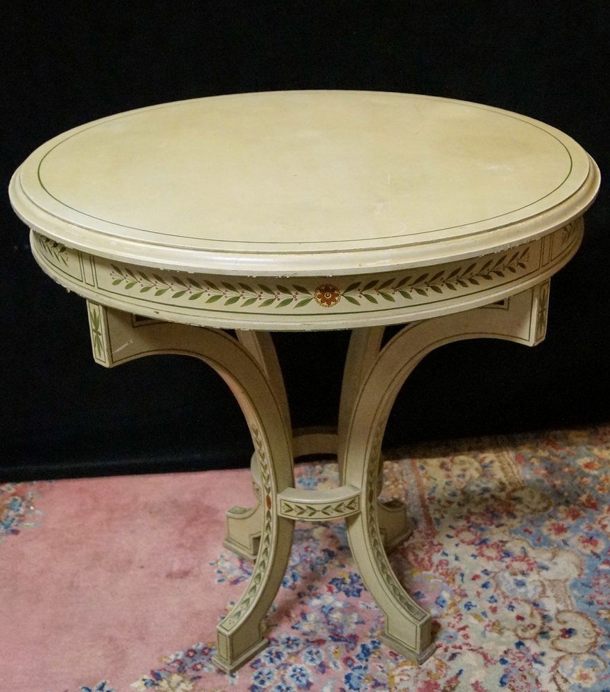 VENETIAN PAINT DECORATED ROUND STAND (1 of 2)