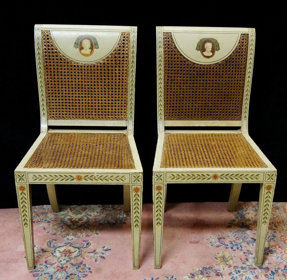 PR. VENETIAN PAINT DECORATED SIDE CHAIRS (1 of 1)