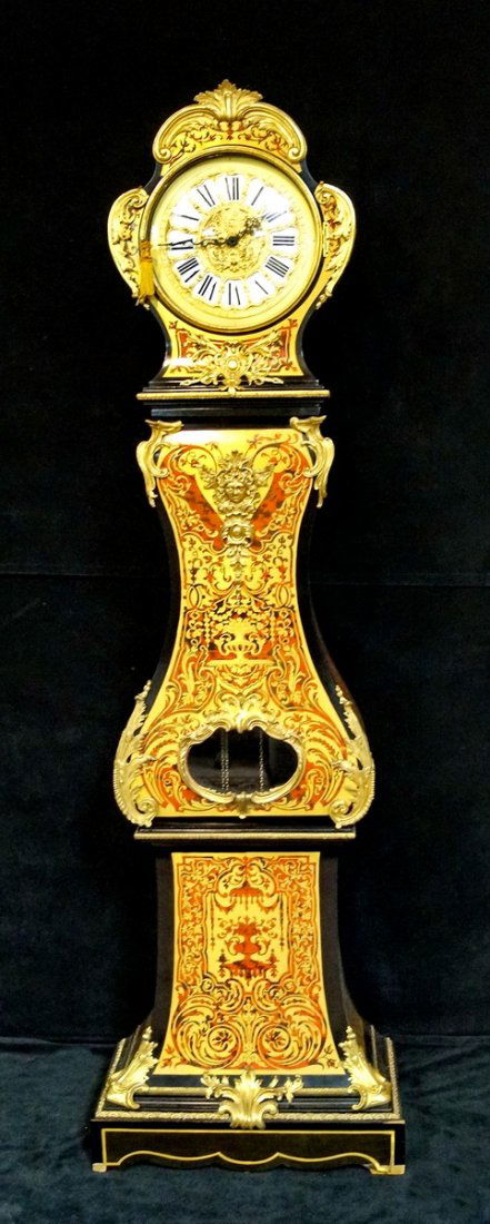 BOULLE STYLE BRONZE MOUNTED 3 WEIGHT GRANDFATHER  CLOCK (1 of 3)