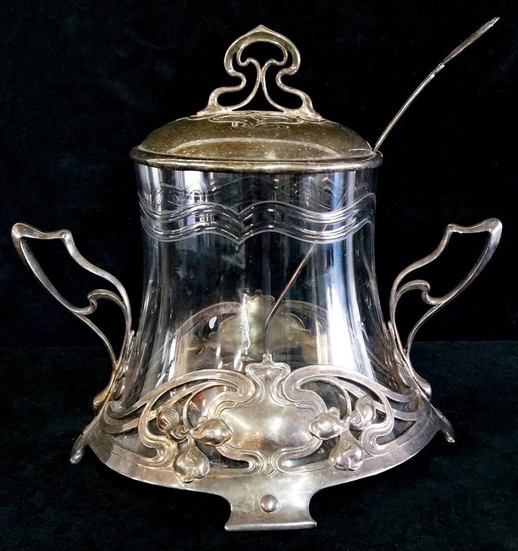 ART NOUVEAU SILVERPLATE PUNCH BOWL (1 of 1)
