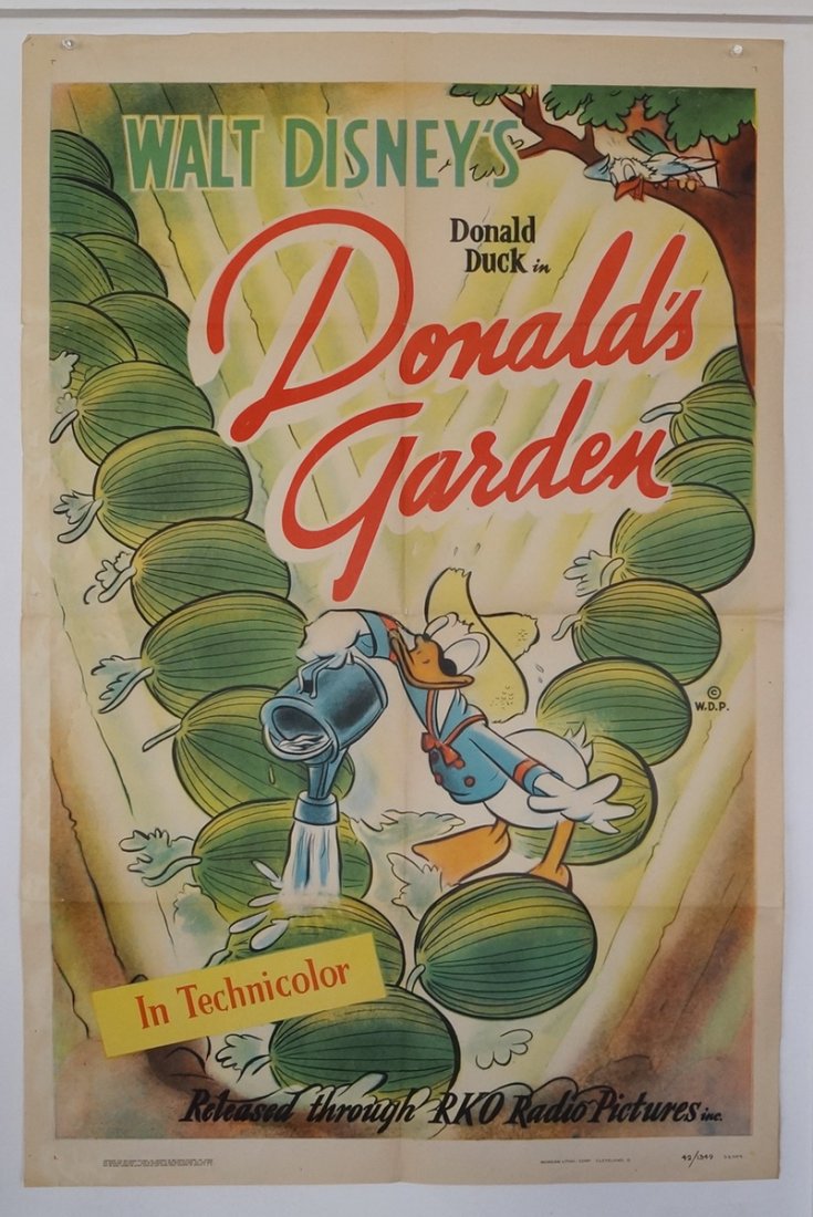 RKO PROMOTIONAL POSTER WALT DISNEY PRESENTS "DONALD (1 of 1)