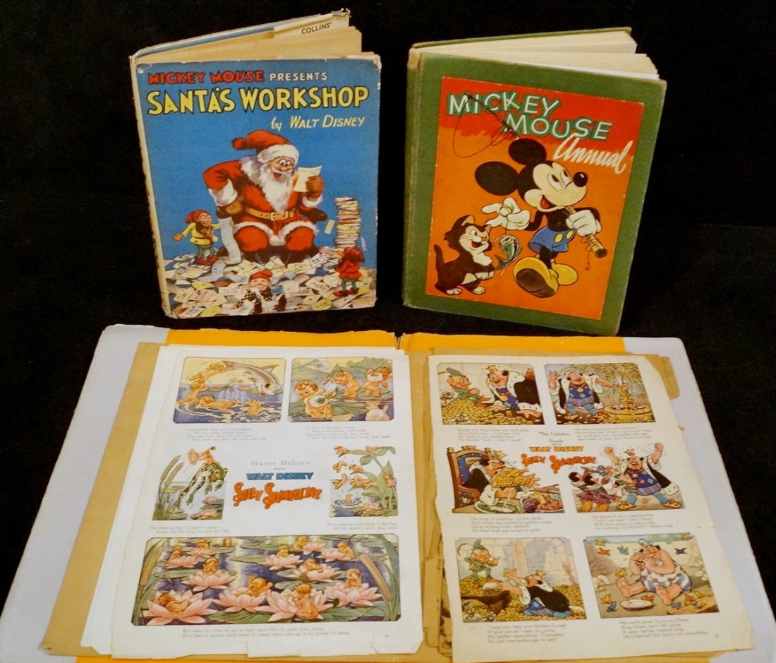 2 BOOKS "SANTA'S WORKSHOP" COPYRIGHT 1934 & MICKEY (1 of 6)