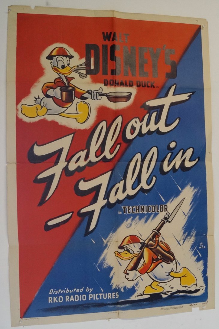 RKO PROMOTIONAL POSTER WALT DISNEY PRESENTS  "DONALD (1 of 1)