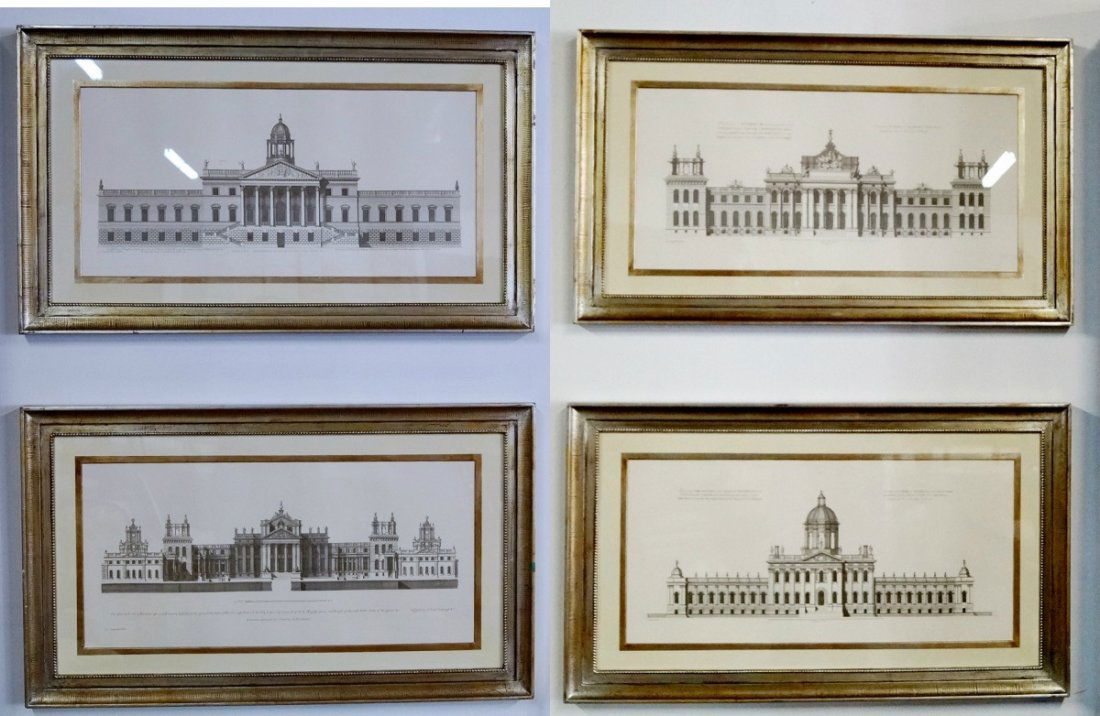 SET 4 FRAMED ARCHITECTURAL PRINTS (1 of 3)