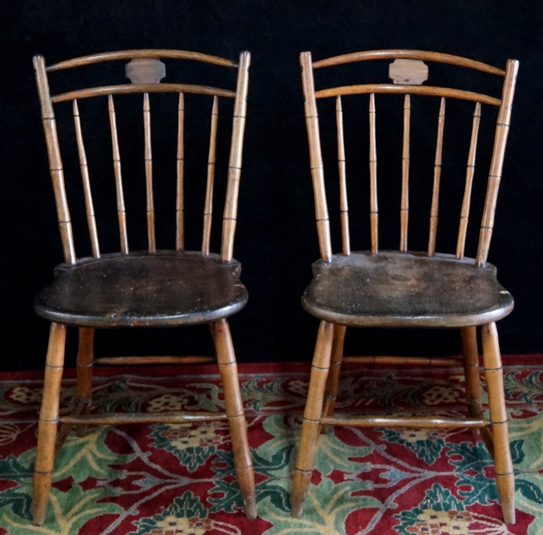 PR. 19TH C. AMERICAN SPINDLE BACK CHAIRS (1 of 1)