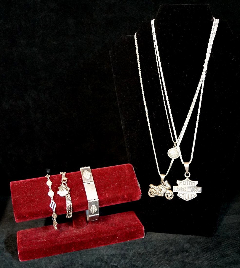 STERLING SILVER HARLEY DAVIDSON NECKLACES & BRACELETS (1 of 3)