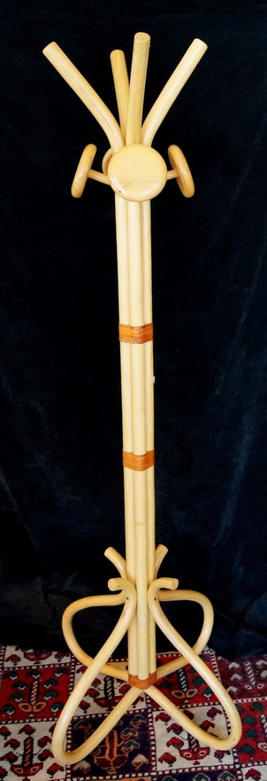 MODERN BAMBOO COAT STAND: MODERN BAMBOO COAT STAND 67"H