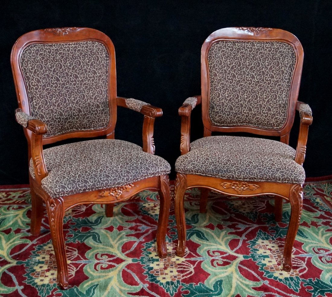 PR. UPHOLSTERED ARM CHAIRS (1 of 3)