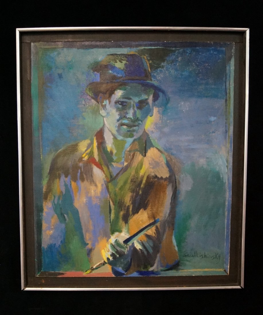 O/C  SAUL LISHINSKY SELF PORTRAIT, 19 X 16 (1 of 2)
