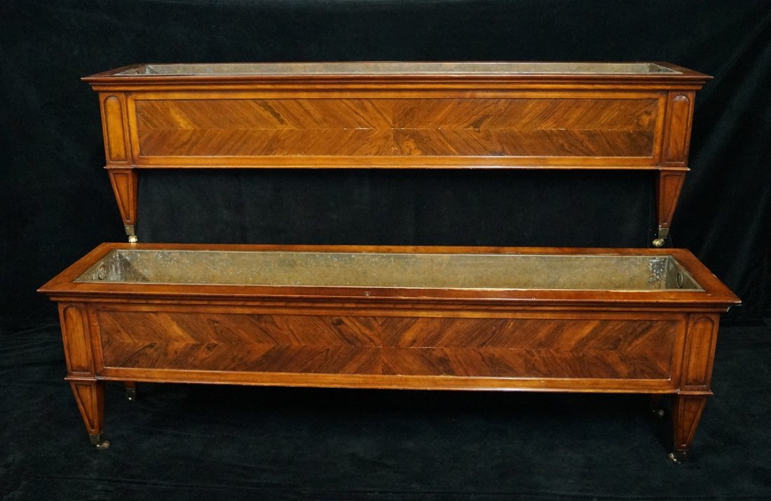 PR. MAHOGANY PLANTERS W/LINERS EA (1 of 7)