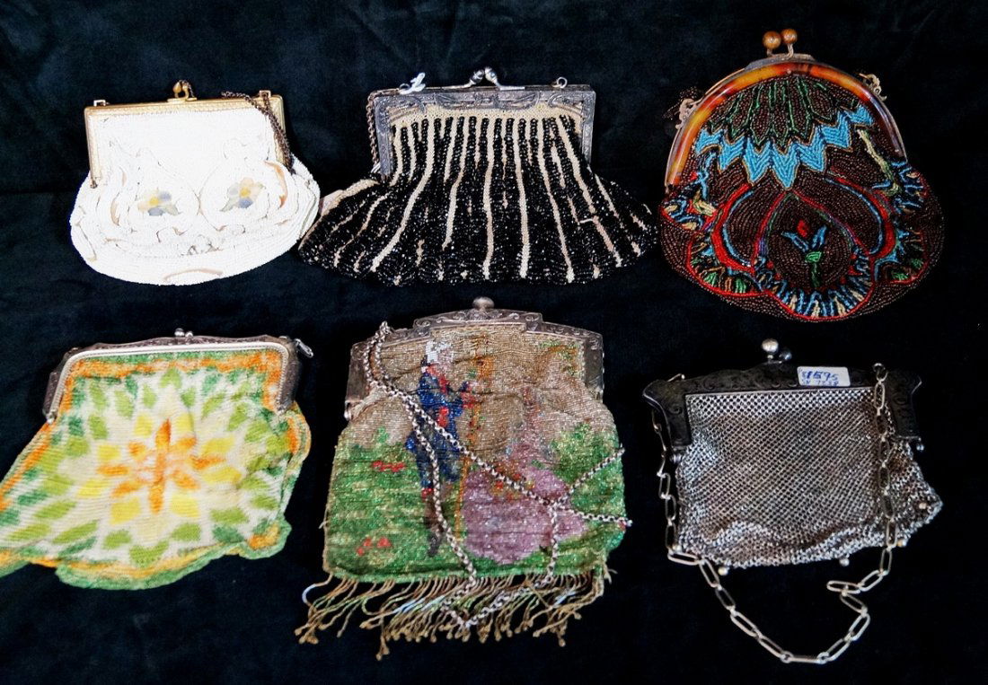 LOT 6 VINTAGE BEADED BAGS (1 of 1)