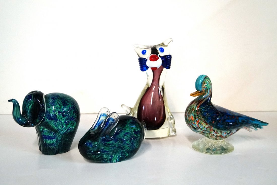4 MURANO GLASS ANIMALS (1 of 7)