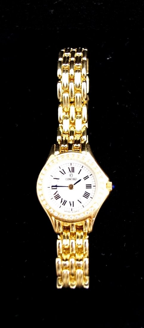 LADIES 14 KT YELLOW GOLD CONCORD WATCH (1 of 2)