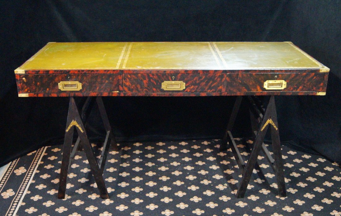 19TH C. ENGLISH CAMPAIGN DESK (1 of 5)
